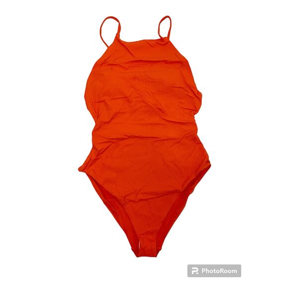 Andie Swim Asbury Ribbed One Piece Swimsuit Sire Women's Size L NEW - Picture 2 of 9